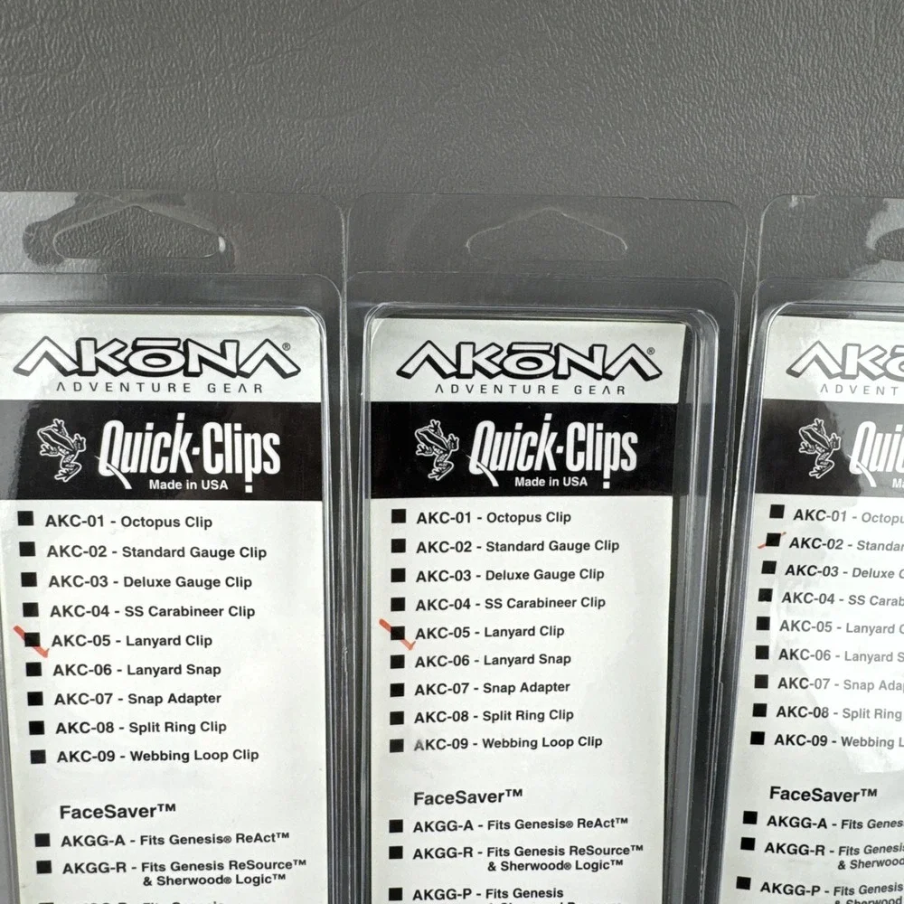 Akona Scuba Diving‎ Quick Clips Octopus Keeper Gear One AKC-02 & Two AKC-05